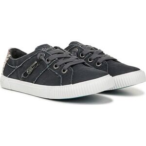 Blowfish Malibu Fruit Women Sz 7.5 Desert Iron Canvas Gray Vegan Slip On Sneaker